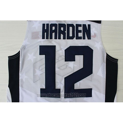 Camiseta USA 2012 James Harden #12 Blanco